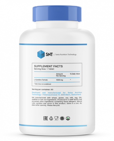 SNT L-Carnitine Tartrate, 90 таблеток