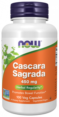 NOW Cascara Sagrada 450 mg, 100 капсул
