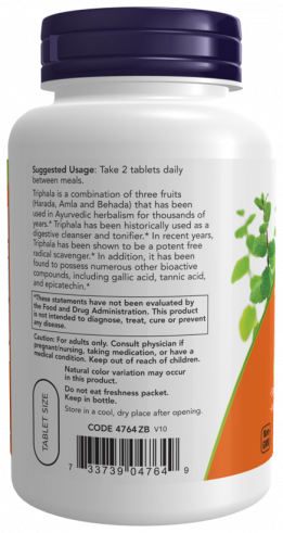 NOW Triphala 500 mg, 120 таблеток