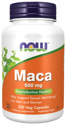 NOW Maca 500 mg, Мака перуанская 500 мг, 250 капсул