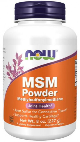 NOW MSM Methylsulfonylmethane Powder, МСМ Метилсульфонилметан Порошок, 227 грамм