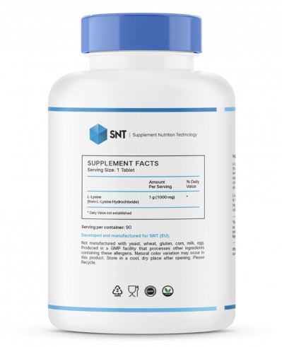 SNT L-Lysine, L-Лизин, 90 таблеток