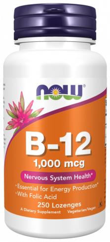 NOW Vitamin B-12 1000 mcg, 250 таблеток