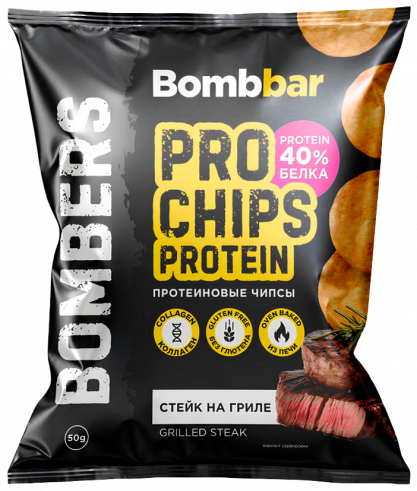 Bombbar Чипсы протеиновые цельнозерновые PRO, 50 грамм