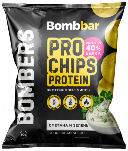 Bombbar Чипсы протеиновые цельнозерновые PRO, 50 грамм