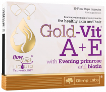 Olimp Labs Gold-Vit A+E with Evening primrose and biotin, Голд-Вит А+Е с вечерней примулой и биотином, 30 капсул