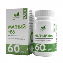 Natural Supp Magnesium + B6, Магний + В6, 60 капсул