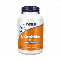 NOW L-Ornithine 500 mg, L-Орнитин 500 мг, 120 капсул